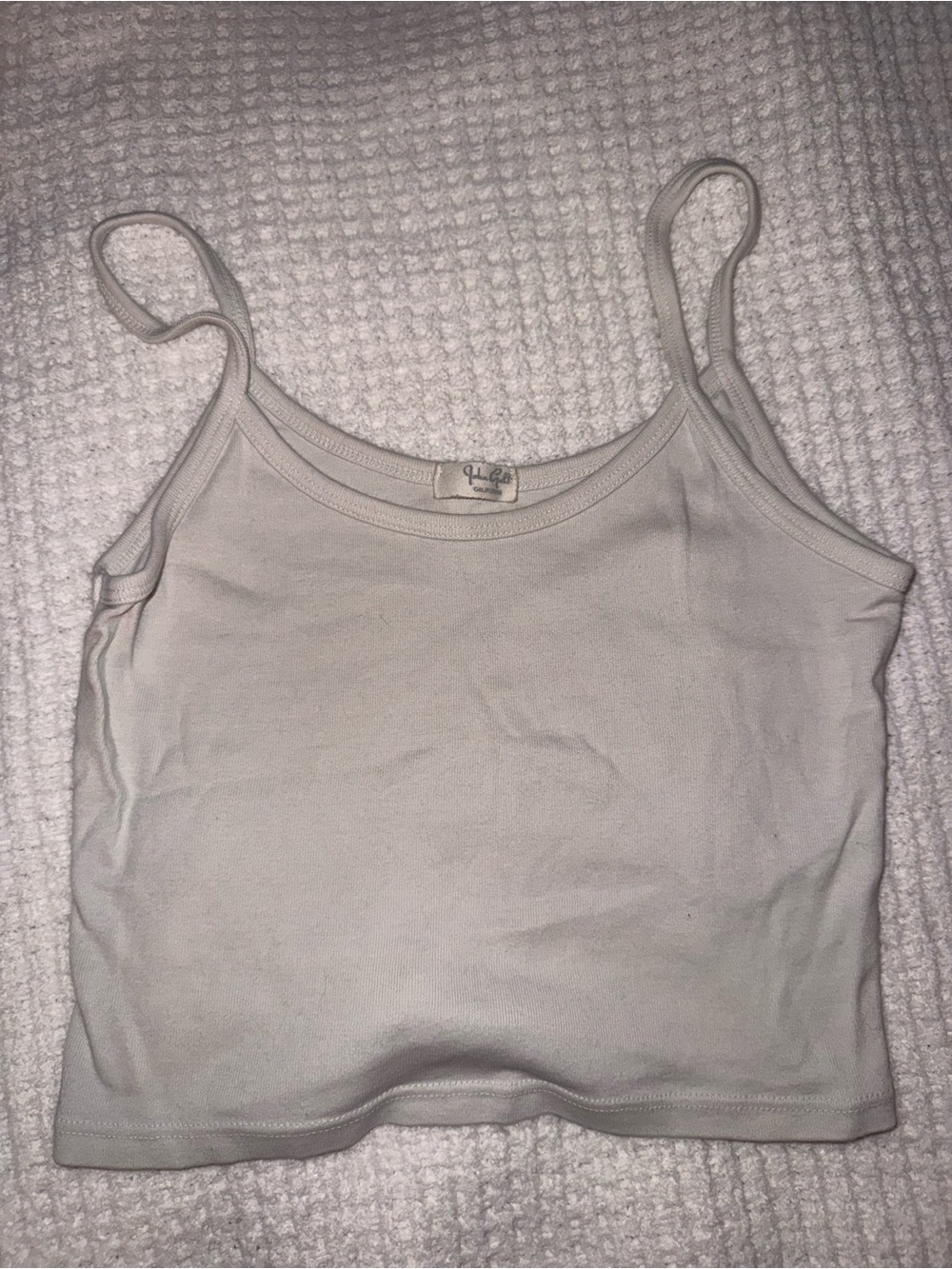 Brandy Melville White Cropped Spaghetti Strap Tank
